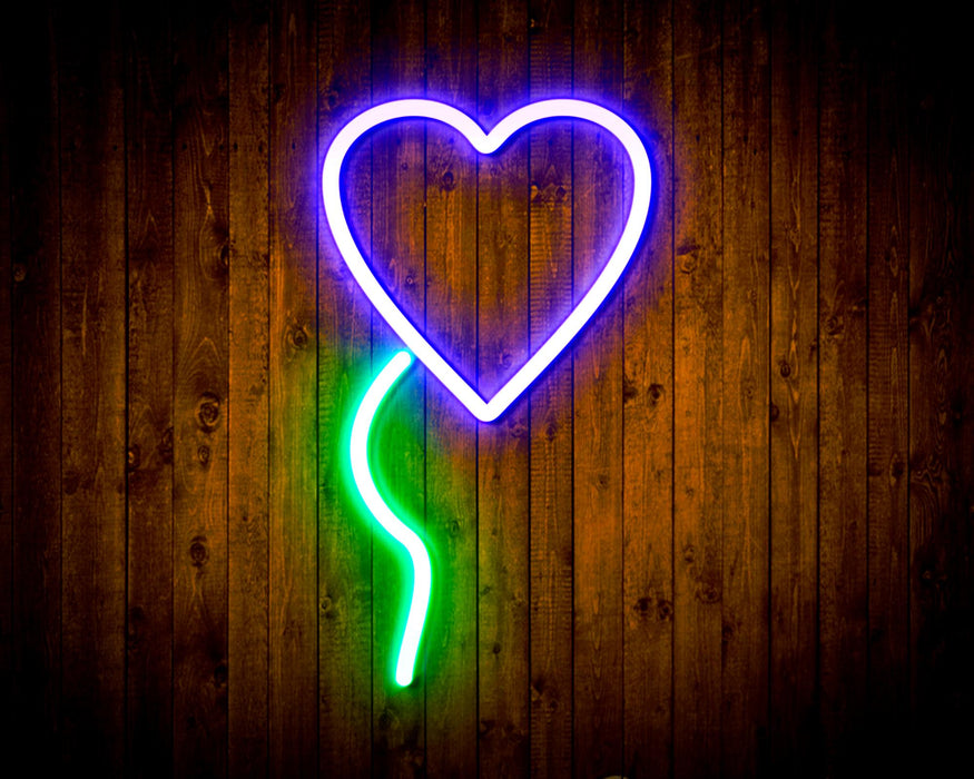 Heart Shaped Balloon Flex Silicone LED Sign (Neon-Style, LED Technology) - Way Up Gifts