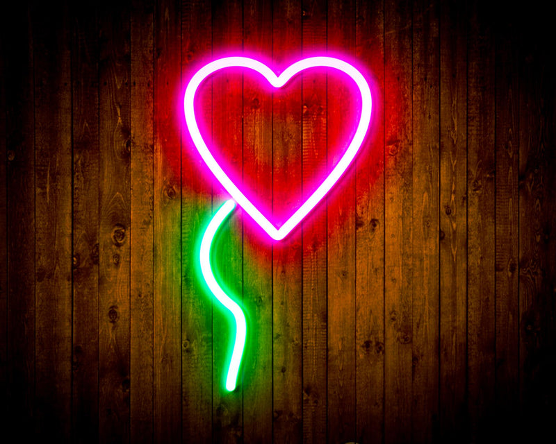 Heart Shaped Balloon Flex Silicone LED Sign (Neon-Style, LED Technology) - LED Gift Works