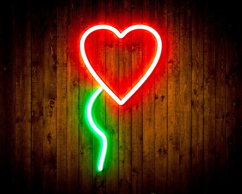 Heart Shaped Balloon Flex Silicone LED Sign (Neon-Style, LED Technology) - LED Gift Works