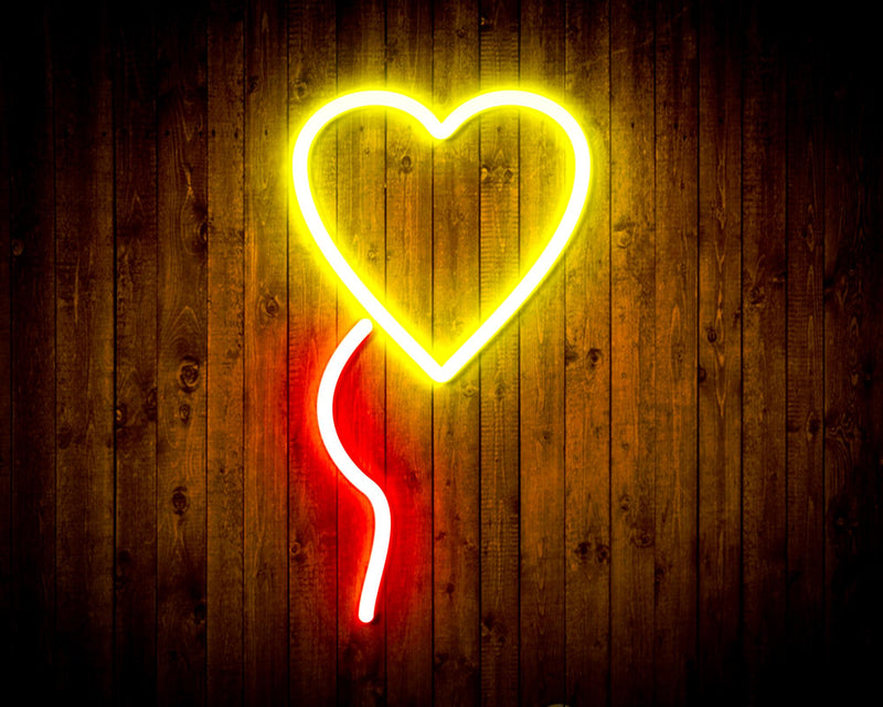 Heart Shaped Balloon Flex Silicone LED Sign (Neon-Style, LED Technology) - LED Gift Works