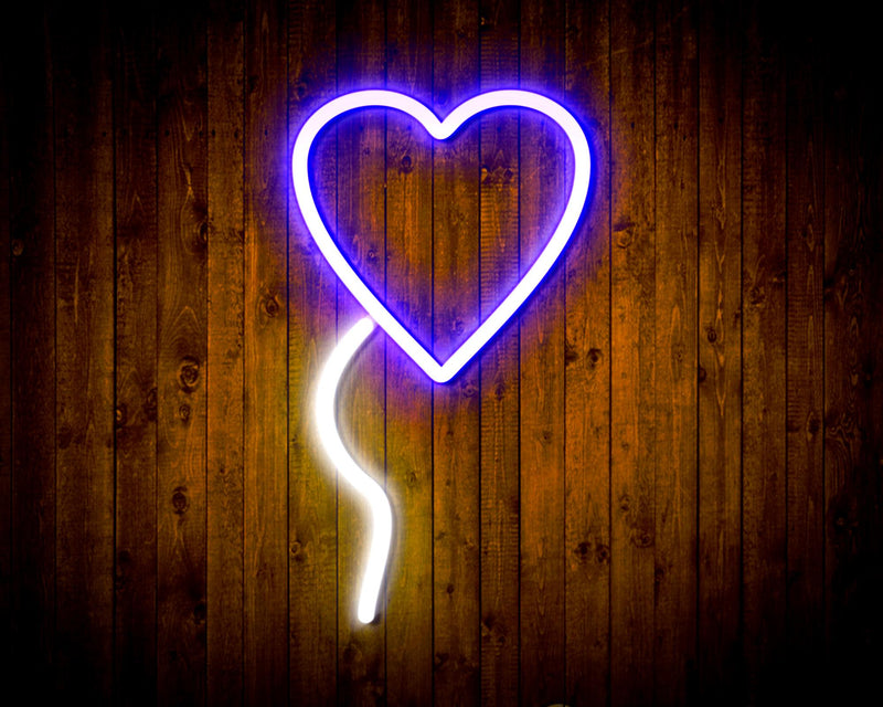 Heart Shaped Balloon Flex Silicone LED Sign (Neon-Style, LED Technology) - LED Gift Works
