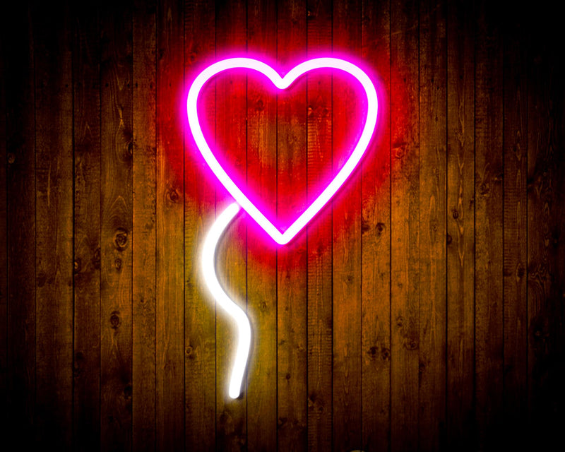 Heart Shaped Balloon Flex Silicone LED Sign (Neon-Style, LED Technology) - LED Gift Works