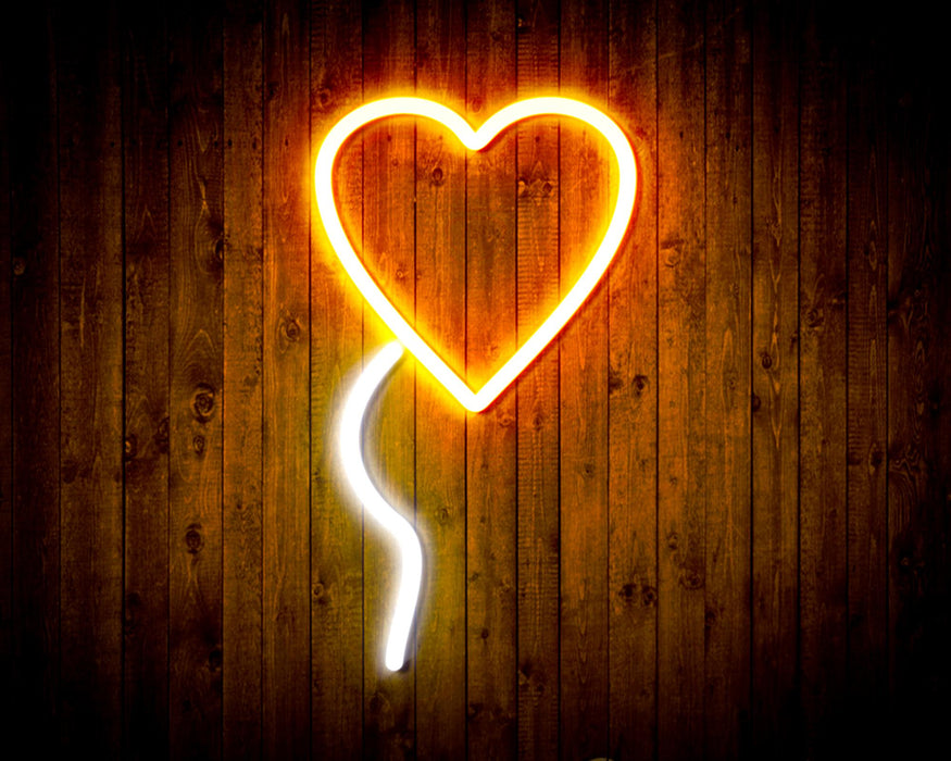 Heart Shaped Balloon Flex Silicone LED Sign (Neon-Style, LED Technology) - Way Up Gifts