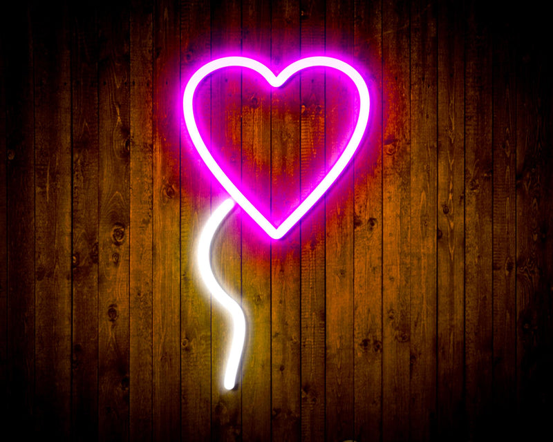 Heart Shaped Balloon Flex Silicone LED Sign (Neon-Style, LED Technology) - LED Gift Works