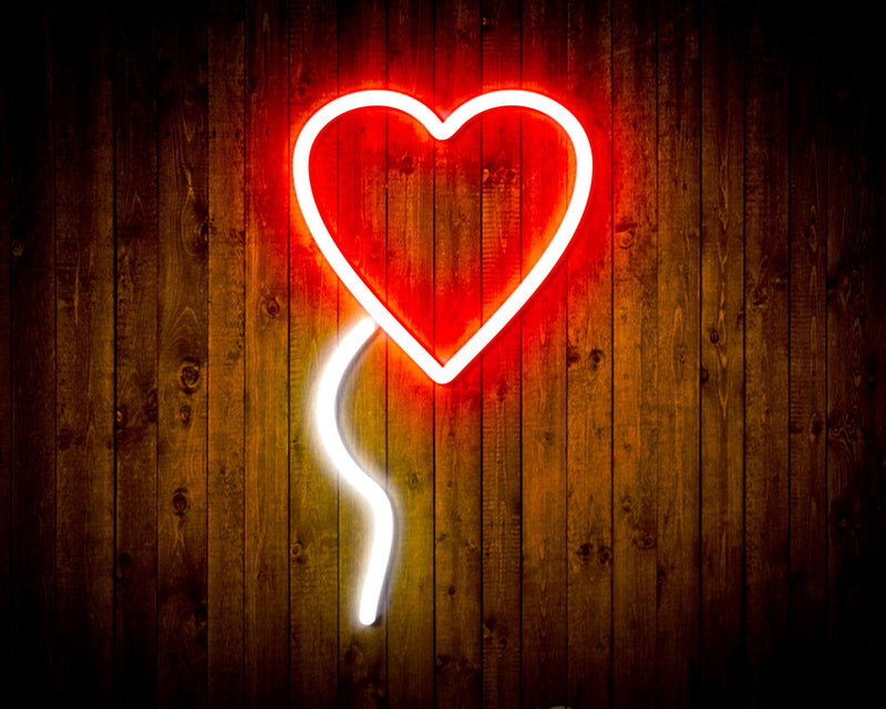 Heart Shaped Balloon Flex Silicone LED Sign (Neon-Style, LED Technology) - LED Gift Works
