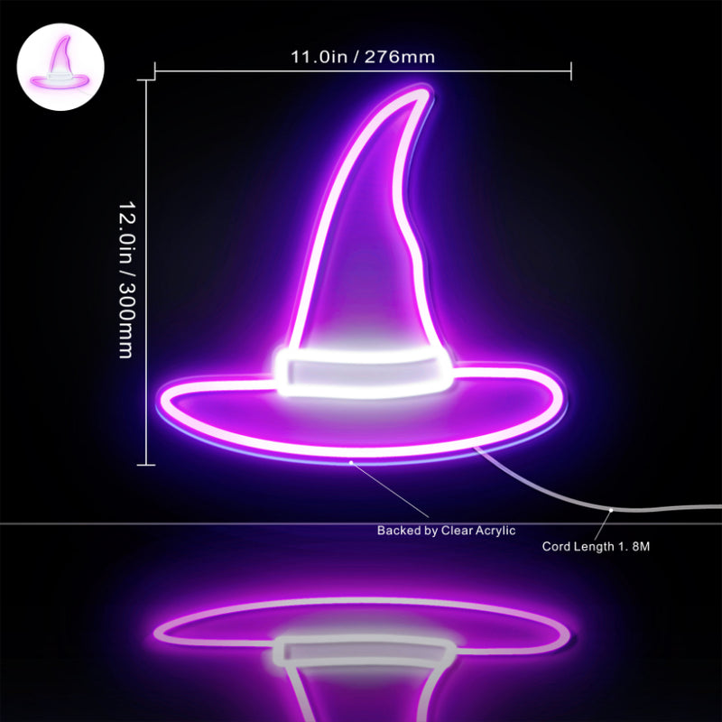 Wizard Hat Flex Silicone LED Sign (Neon-Style, LED Technology) - LED Gift Works