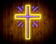 Shining Cross Jesus Christianity Decoration Flex Silicone LED Sign (Neon-Style, LED Technology) - LED Gift Works
