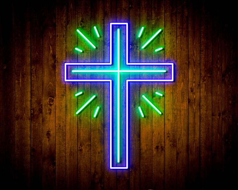 Shining Cross Jesus Christianity Decoration Flex Silicone LED Sign (Neon-Style, LED Technology) - LED Gift Works