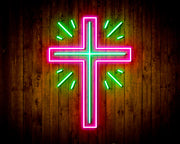 Shining Cross Jesus Christianity Decoration Flex Silicone LED Sign (Neon-Style, LED Technology) - LED Gift Works