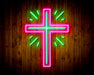 Shining Cross Jesus Christianity Decoration Flex Silicone LED Sign (Neon-Style, LED Technology) - Way Up Gifts