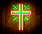 Shining Cross Jesus Christianity Decoration Flex Silicone LED Sign (Neon-Style, LED Technology) - LED Gift Works