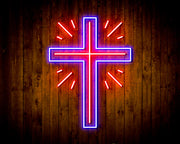 Shining Cross Jesus Christianity Decoration Flex Silicone LED Sign (Neon-Style, LED Technology) - LED Gift Works