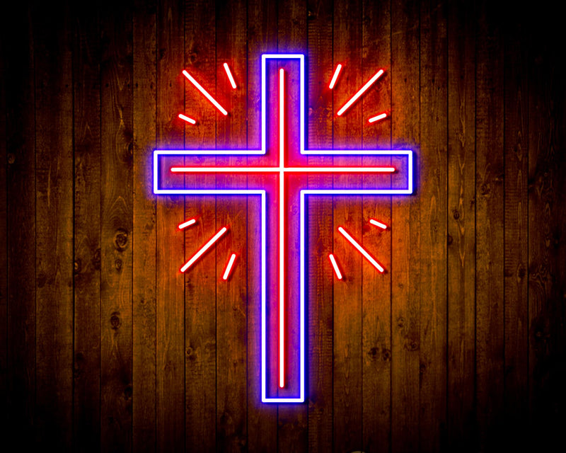 Shining Cross Jesus Christianity Decoration Flex Silicone LED Sign (Neon-Style, LED Technology) - LED Gift Works