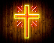 Shining Cross Jesus Christianity Decoration Flex Silicone LED Sign (Neon-Style, LED Technology) - LED Gift Works