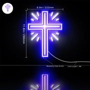 Shining Cross Jesus Christianity Decoration Flex Silicone LED Sign (Neon-Style, LED Technology) - LED Gift Works