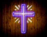 Shining Cross Jesus Christianity Decoration Flex Silicone LED Sign (Neon-Style, LED Technology) - LED Gift Works