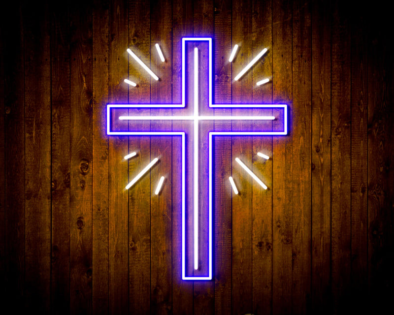 Shining Cross Jesus Christianity Decoration Flex Silicone LED Sign (Neon-Style, LED Technology) - LED Gift Works