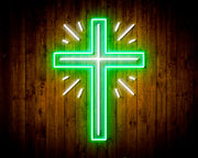 Shining Cross Jesus Christianity Decoration Flex Silicone LED Sign (Neon-Style, LED Technology) - LED Gift Works