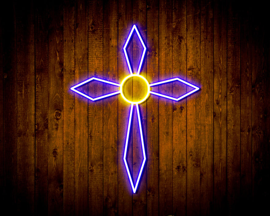 Holy Cross Jesus Christianity Flex Silicone LED Sign (Neon-Style, LED Technology) - Way Up Gifts