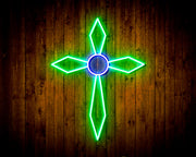 Holy Cross Jesus Christianity Flex Silicone LED Sign (Neon-Style, LED Technology) - LED Gift Works