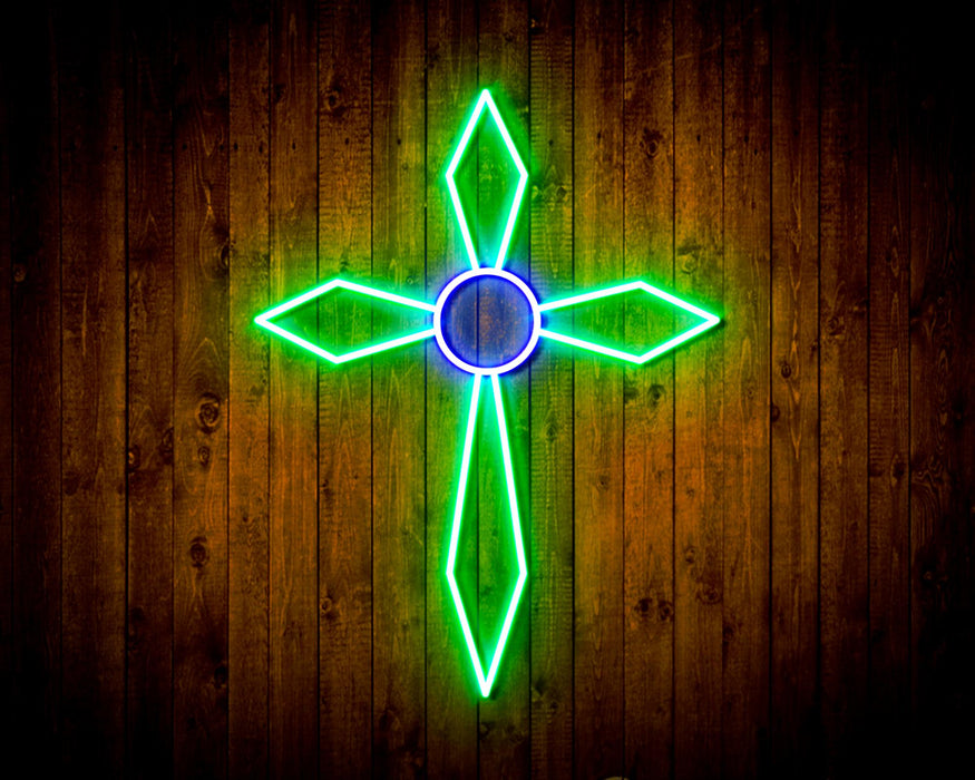 Holy Cross Jesus Christianity Flex Silicone LED Sign (Neon-Style, LED Technology) - Way Up Gifts