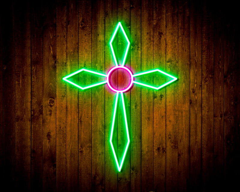Holy Cross Jesus Christianity Flex Silicone LED Sign (Neon-Style, LED Technology) - LED Gift Works