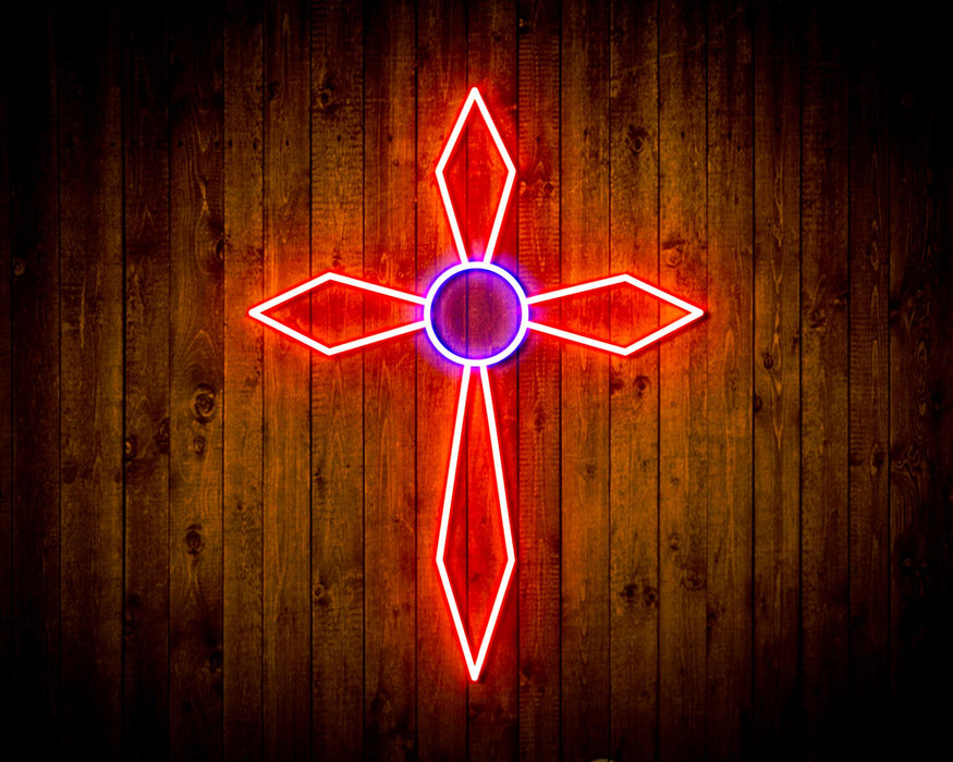 Holy Cross Jesus Christianity Flex Silicone LED Sign (Neon-Style, LED Technology) - Way Up Gifts