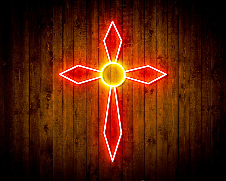 Holy Cross Jesus Christianity Flex Silicone LED Sign (Neon-Style, LED Technology) - Way Up Gifts