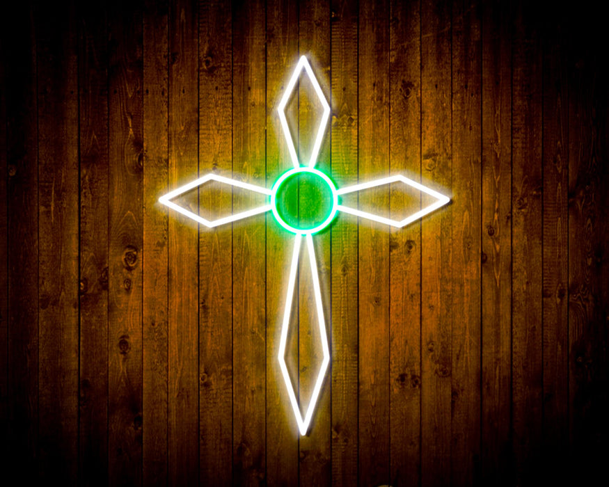 Holy Cross Jesus Christianity Flex Silicone LED Sign (Neon-Style, LED Technology) - Way Up Gifts
