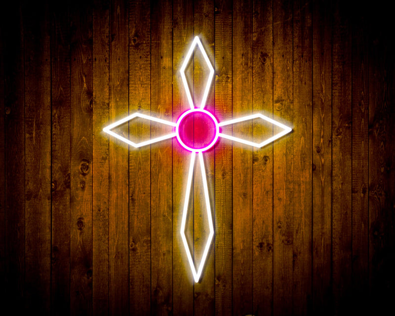 Holy Cross Jesus Christianity Flex Silicone LED Sign (Neon-Style, LED Technology) - LED Gift Works