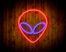 Alien Face Flex Silicone LED Sign (Neon-Style, LED Technology) - Way Up Gifts