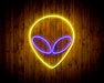 Alien Face Flex Silicone LED Sign (Neon-Style, LED Technology) - Way Up Gifts