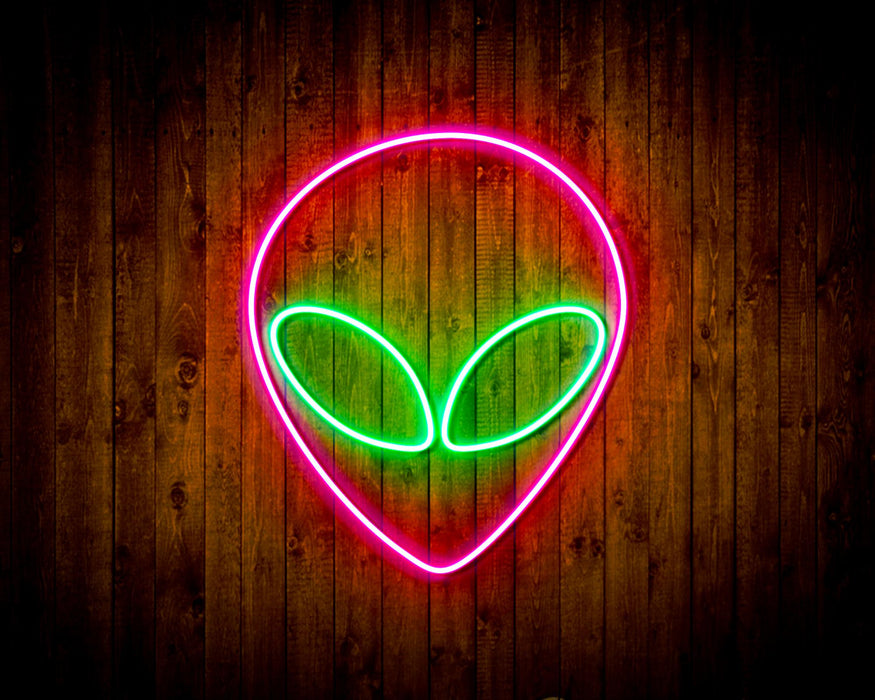 Alien Face Flex Silicone LED Sign (Neon-Style, LED Technology) - Way Up Gifts