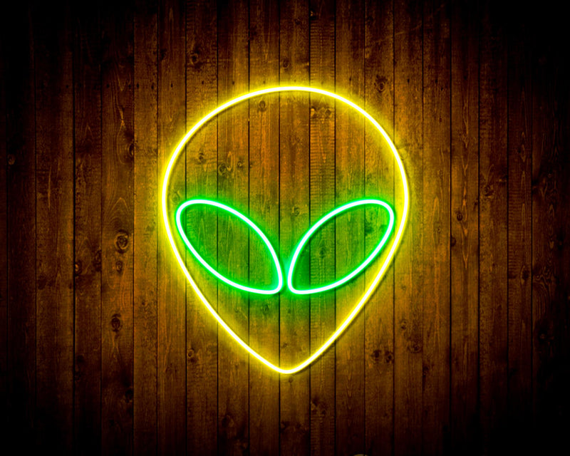 Alien Face Flex Silicone LED Sign (Neon-Style, LED Technology) - LED Gift Works
