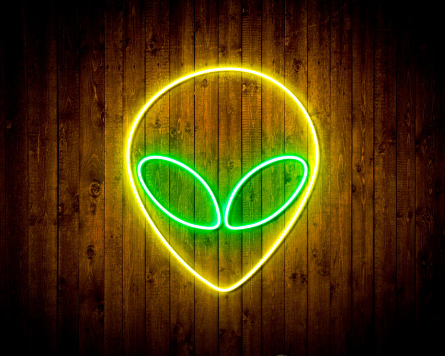 Alien Face Flex Silicone LED Sign (Neon-Style, LED Technology) - Way Up Gifts