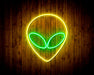 Alien Face Flex Silicone LED Sign (Neon-Style, LED Technology) - Way Up Gifts