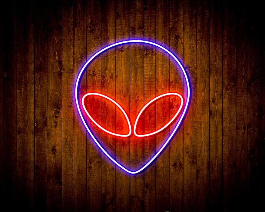Alien Face Flex Silicone LED Sign (Neon-Style, LED Technology) - Way Up Gifts