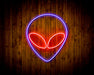 Alien Face Flex Silicone LED Sign (Neon-Style, LED Technology) - Way Up Gifts