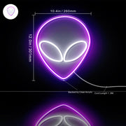 Alien Face Flex Silicone LED Sign (Neon-Style, LED Technology) - LED Gift Works