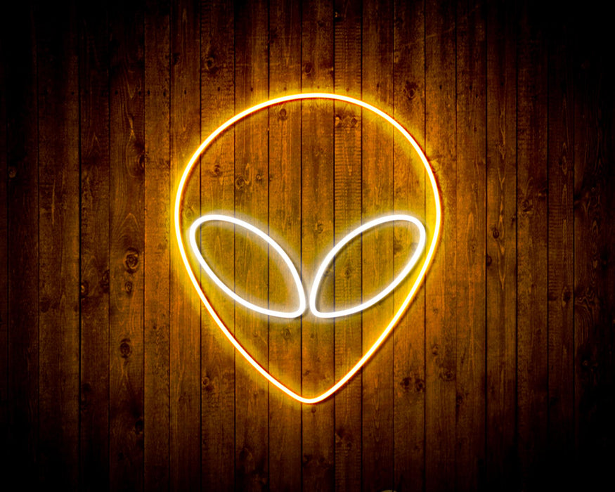Alien Face Flex Silicone LED Sign (Neon-Style, LED Technology) - Way Up Gifts