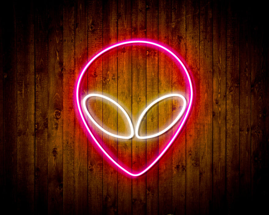 Alien Face Flex Silicone LED Sign (Neon-Style, LED Technology) - Way Up Gifts