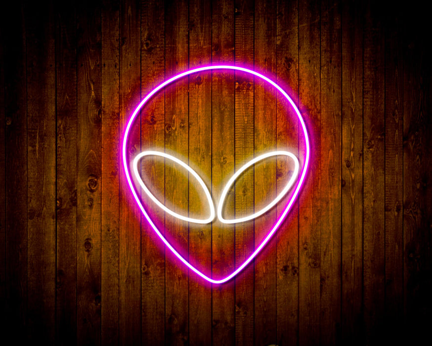 Alien Face Flex Silicone LED Sign (Neon-Style, LED Technology) - Way Up Gifts