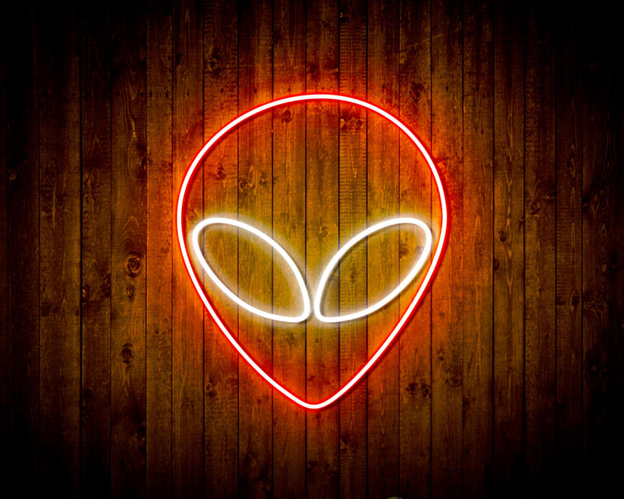 Alien Face Flex Silicone LED Sign (Neon-Style, LED Technology) - Way Up Gifts