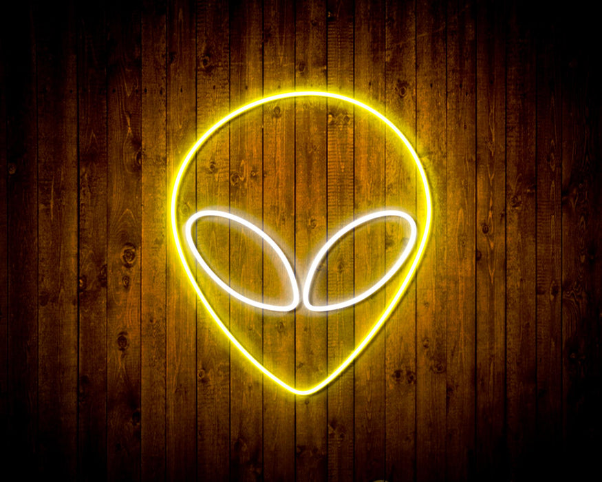 Alien Face Flex Silicone LED Sign (Neon-Style, LED Technology) - Way Up Gifts