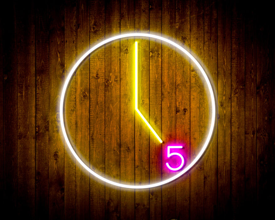 It's 5 O Clock Happy Hour Flex Silicone LED Sign (Neon-Style, LED Technology) - Way Up Gifts