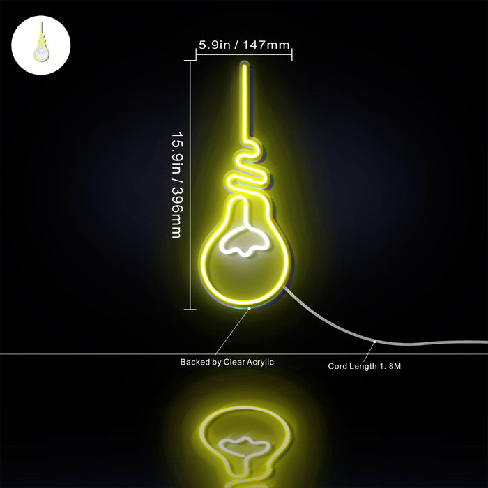 Light Bulb Flex Silicone LED Sign (Neon-Style, LED Technology) - Way Up Gifts