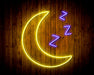 Sleepy Moon Night Light Flex Silicone LED Sign (Neon-Style, LED Technology) - Way Up Gifts