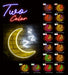 Sleepy Moon Night Light Flex Silicone LED Sign (Neon-Style, LED Technology) - Way Up Gifts