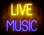 Live Music Bar Flex Silicone LED Sign (Neon-Style, LED Technology) - LED Gift Works
