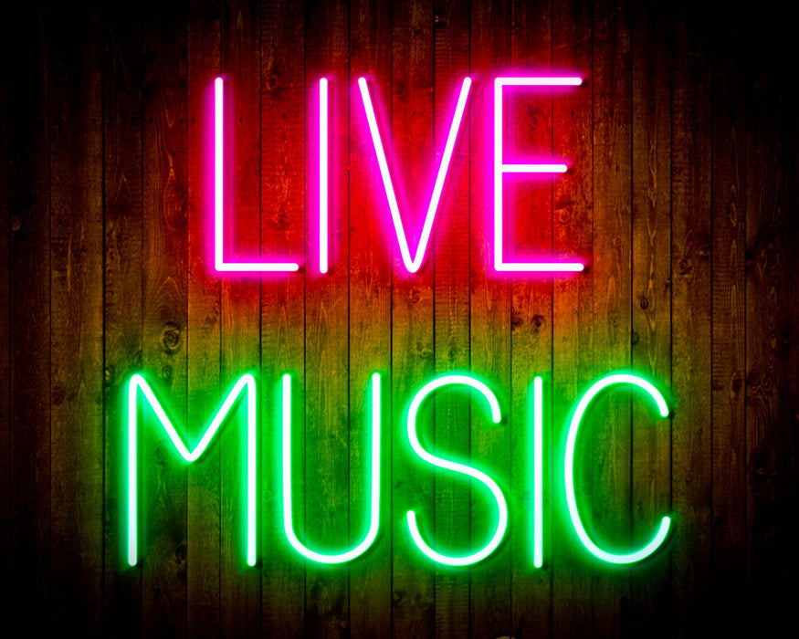 Live Music Bar Flex Silicone LED Sign (Neon-Style, LED Technology) - Way Up Gifts